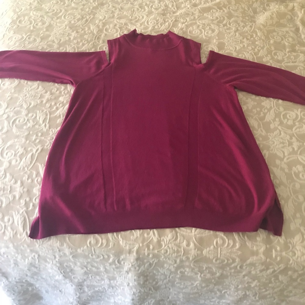 Cold shoulder sweater
